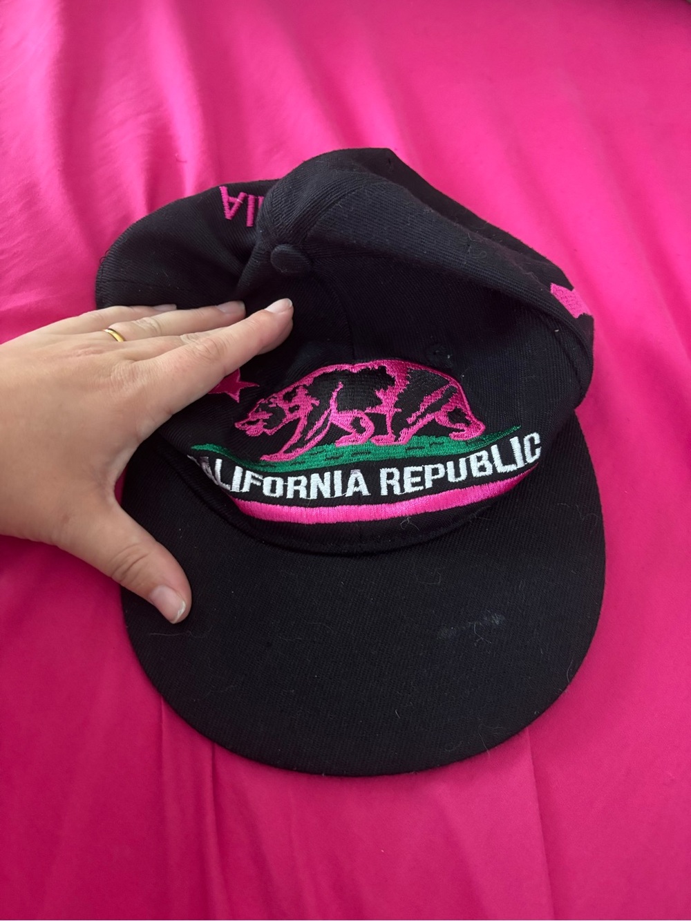 California Republic Black & Pink Reptile Hat
